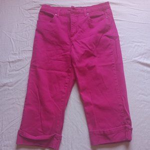 Gloria Vanderbilt Amanda Classic Stretch Hot Pink Capri Jeans